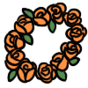 Orange Rose Flower Crown